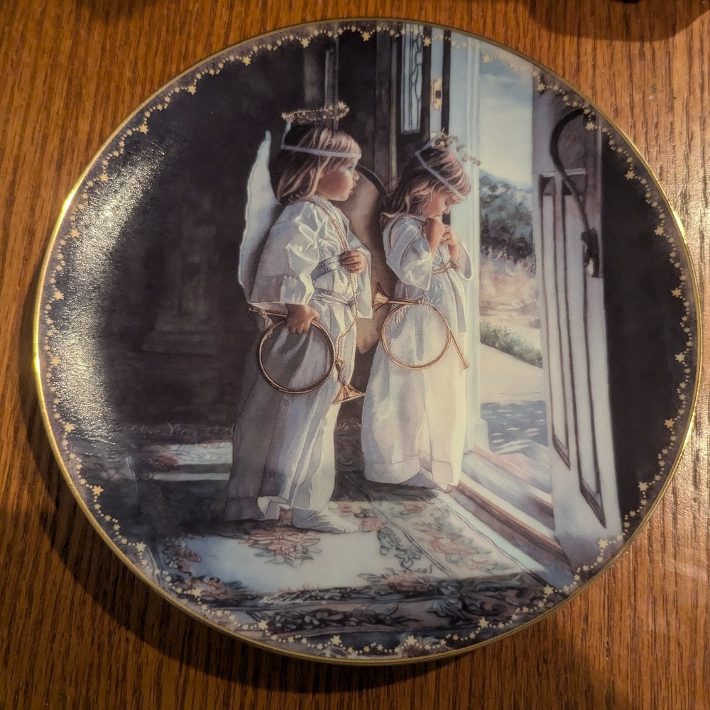 Little Angels Plate By Steve Hanks Reflection of innocence #1358